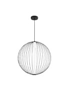 Koule - FAN LED-SEXTANT-S62 Závěsné LED svítidlo Sextant (černé, mangan) 36 W, 4800 lm, CCT 2700 / 3500 / 4000 K, 60 x 266 cm - FANEUROPE