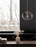 Koule - NV 9236750 Závěsné svítidlo MAEVE čiré sklo bílý kabel mosazný zlatý kov E27 1x12W 230V IP20 bez žárovky - NOVA LUCE