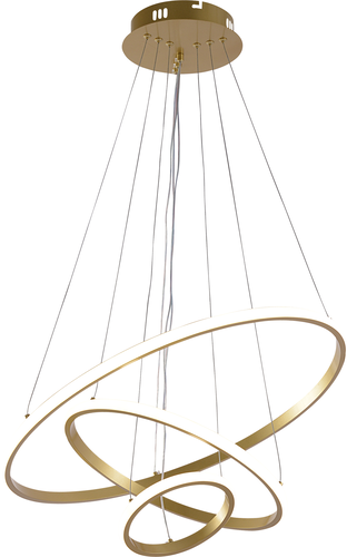 LED závěsná svítidla Optonica - Závěsná LED lampa CCT 78W Brushed Gold Stmívatelné + Dálkové ovládání - foto 1