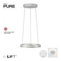 Kruhová - PN 2550-95 LED závěsné svítidlo PURE E-Loop elektrické 2700-5000K šedá - PAUL NEUHAUS