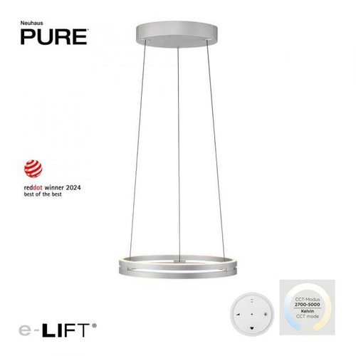 Kruhová - PN 2550-95 LED závěsné svítidlo PURE E-Loop elektrické 2700-5000K šedá - PAUL NEUHAUS - foto 1