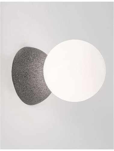 Dekorativní - NV 9577012 Nástěnné svítidlo ZERO šedý beton a opálové sklo G9 1x5W IP20 220-240V bez žárovky - NOVA LUCE - foto 1
