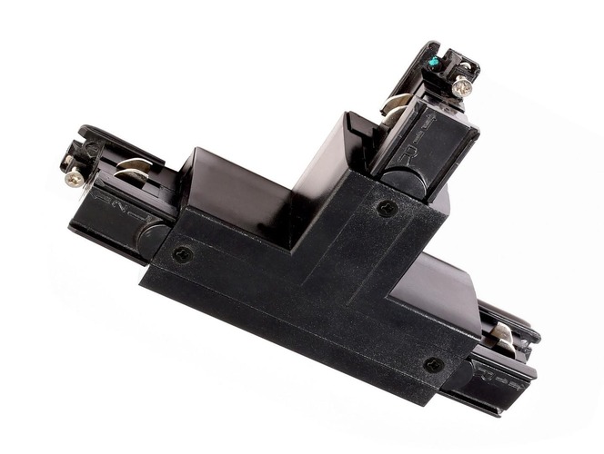 Lišty a příslušenství IVELA - IMPR 710032 Deko-Light kolejnicový systém 3-fázový 230V D Line T-spojka pravé-pravé-levé 230V černá RAL 9011 166  - LIGHT IMPRESSIONS - foto 1