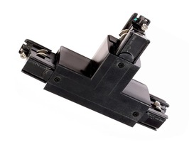 Lišty a příslušenství IVELA - IMPR 710032 Deko-Light kolejnicový systém 3-fázový 230V D Line T-spojka pravé-pravé-levé 230V černá RAL 9011 166  - LIGHT IMPRESSIONS