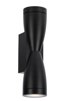 LED nástěnné svítidla - Nástěnná lampa hliník IP54 2xGU10 ČERNÉ BODY