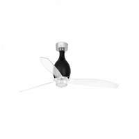 Ventilátory - FARO 32026-10 MINI ETERFAN M LED, černá/transparentní, stropní ventilátor s DC motorem - FARO