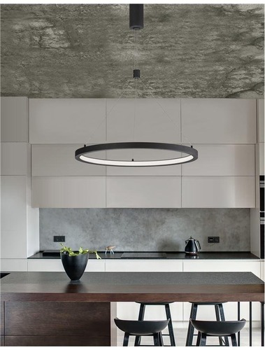 Kruhová - NV 9172635 Závěsné svítidlo EMPATIA černý hliník a akryl LED 35W 230V 3000K IP20 stmívatelné - NOVA LUCE - foto 1