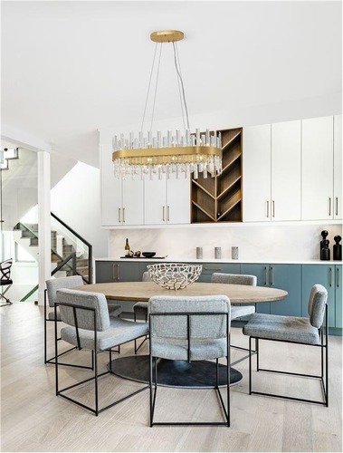 Kruhová - NV 9695217 Závěsné svítidlo CROWN saténový zlatý kov a čirý křišťál (56 ks) G9 10x5W 230V IP20 bez žárovky - NOVA LUCE - foto 1