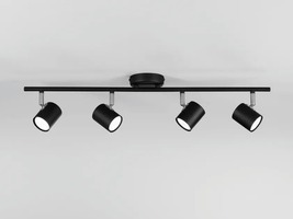 Bodová - FAN SPOT-ZERO-4 NER Spotové svítidlo SPOT ZERO černá 4xGU10 70x4,4x7 cm - FANEUROPE