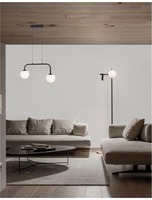 Podélná - NV 9919602 Závěsné svítidlo JOLINE černý kov a hliník bílé opálové sklo LED 16W 240V 3200K IP20 - NOVA LUCE