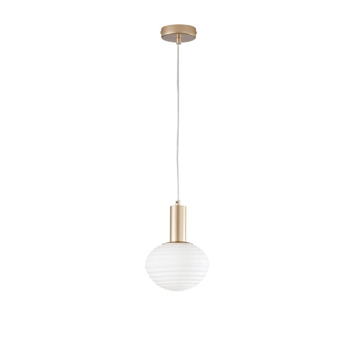 Koule - FAN I-RIPPLE-S18-ORO Závěsné svítidlo Ripple zlatá, patice E27, 18 x 18 x 150 cm - FANEUROPE - foto 1
