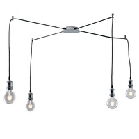 Dekorativní - FAN I-GROOVE-S4 CR Závěsné svítidlo Groove, chromové, 4 x E27, délka 250 cm - FANEUROPE