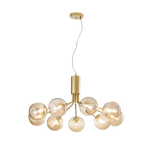 Dekorativní - FAN I-HONEY-S9 Závěsné svítidlo Honey, zlaté, 9 x G9, 83,4 x 41 x 161 cm - FANEUROPE - foto 1