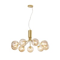 Dekorativní - FAN I-HONEY-S9 Závěsné svítidlo Honey, zlaté, 9 x G9, 83,4 x 41 x 161 cm - FANEUROPE