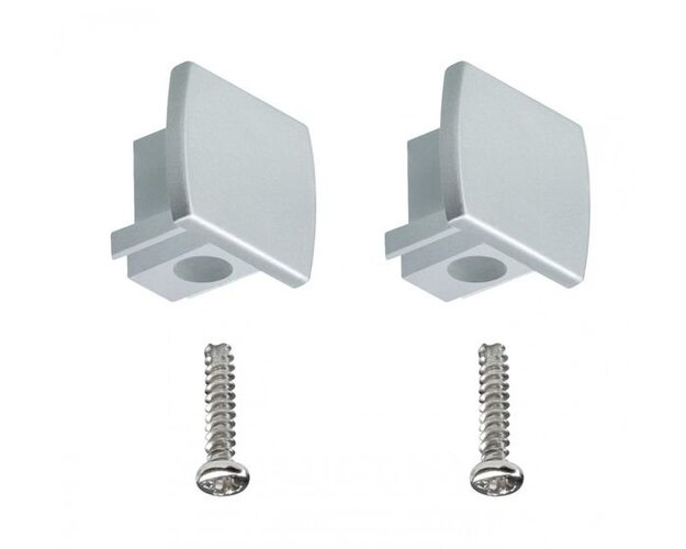 Lišty a příslušenství - P 95496 URail koncovka 2ks matný chrom - PAULMANN - foto 1