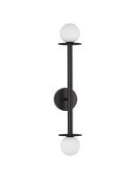 Dekorativní - NV 9043317 Nástěnné svítidlo PIELO černý kov opálové sklo G9 2x5W bez žárovky - NOVA LUCE