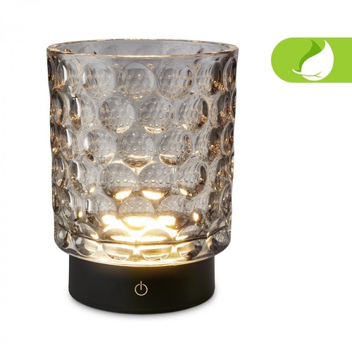 Stolní lampy dekorační - BRILO 7560014 BRILONER Sunora LED stolní lampička bezdrátová IP44, stmívatelné, dotykový vypínač, šedá 7560014 - foto 1