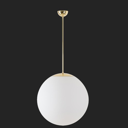 Nouzové osvětlení - OS ADR60162 ADRIA P4 závěsné skleněné svítidlo mosaz leštěná / bílá IP40 3000 K 41W LED nouzové kombinované 3 h (původní kód OS 60162) - OSMONT - foto 1