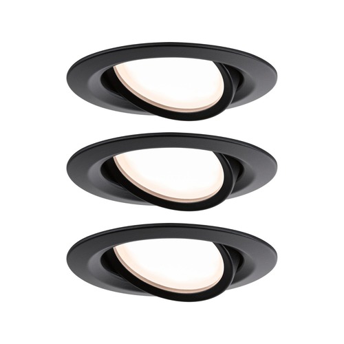 Koupelnová - P 93080 LED vestavné svítidlo Nova Plus Coin základní sada výklopné 84mm 50° Coin 3x6W 230V stmívatelné 2700K - PAULMANN - foto 1