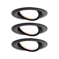Koupelnová - P 93080 LED vestavné svítidlo Nova Plus Coin základní sada výklopné 84mm 50° Coin 3x6W 230V stmívatelné 2700K - PAULMANN