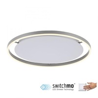 Kruhová - LD 15392-95 RITUS LED stropní svítidlo, hliník, kruhové, pr.60cm, stmívatelné, Switchmo, teplá bílá krokově stmívatelné 3000K - LEUCHTEN DIREKT / JUST LIGHT