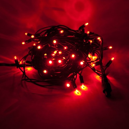 Venkovní řetězy - DLED SLN105R DecoLED LED světelný řetěz - 5m, červená, 50 diod - foto 1