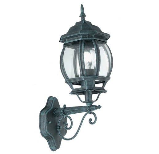 Nástěnná - FAN LANT-SANTIAGO/AP1A Venkovní nástěnné svítidlo UP SANTIAGO černá/zelená, 1xE27, IP44, 25 x 46 x 15,5 cm - FANEUROPE - foto 1