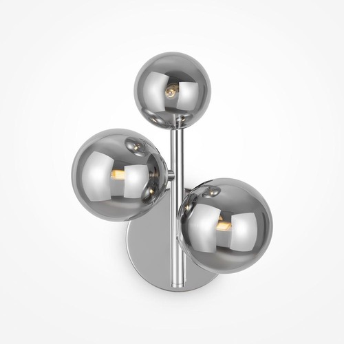 Dekorativní - M MOD545WL-03CH Nástěnné svítidlo Dallas 3x28W kouřové sklo chrom kov designové - MAYTONI - foto 1