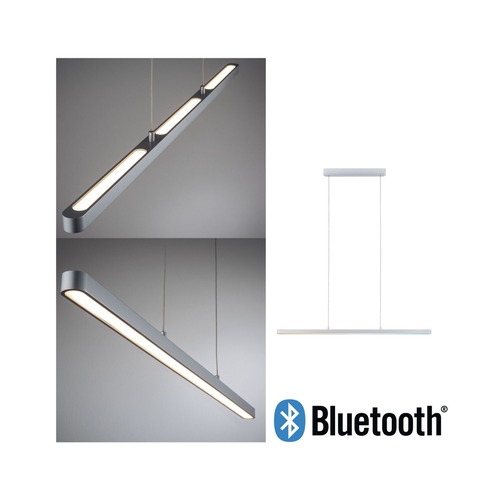 Podélná - P 79902 LED závěsné svítidlo Smart Home Bluetooth Lento měnitelná bílá 43W matný chrom stmívatelné - PAULMANN - foto 1
