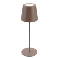 Stolní lampy dekorační - BRILO 7508012 Kiki stolní lampička bezdrátová, dotykový vypínač, nastavitelná výška, stmívatelné, nabíjecí, písková hnědá - BRILO
