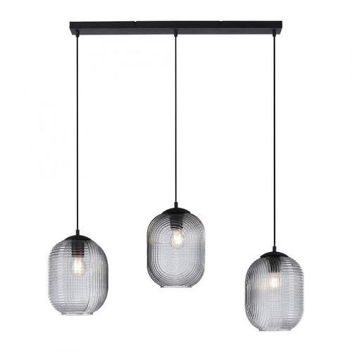 Vícečetná - PN 2001-25 SHITAKE LED závěsné svítidlo, kouřové sklo, 3 ramenné, retro design, oválné - PAUL NEUHAUS - foto 1