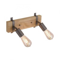 Bodová - LD 13472-79 SLAT Stropní svítidlo v rustikálním designu s nastavitelnými spoty ze dřeva a kovu - LEUCHTEN DIREKT / JUST LIGHT