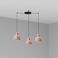 Kónická - FARO 64255-126-3L VENICE 200 závěsné svítidlo 3x žárovka, růžová - FARO