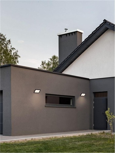 Nástěnná - NV 9060206 Venkovní nástěnné svítidlo NOBU černý hliník a tvrzený skleněný difuzor silikonové těsnění LED 15W 3000K 220-240V IP65 - NOVA LUCE - foto 1