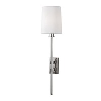 Dekorativní - HVLG 3411-PN-CE Nástěnné svítidlo FREDONIA mosaz/hedvábí nikl/bílá E14 1x60W - HUDSON VALLEY
