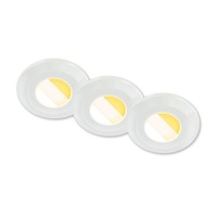 Koupelnová - BRI 7588036 Klira 3ks sada LED vestavné bodové svítidlo do koupelny 230V, CTS přepínač, IP44, bílé - BRILONER