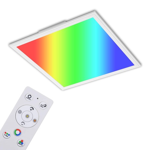 Hranatá - BRILO 7152-016 RGB LED stropní svítidlo, noční světlo, stmívatelné - BRILO - foto 1
