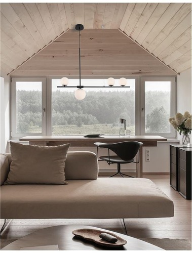 Podélná - NV 9100441 Závěsné svítidlo IMPERO bílé matné sklo černý kov G9 4x5W 230V IP20 bez žárovky - NOVA LUCE - foto 1