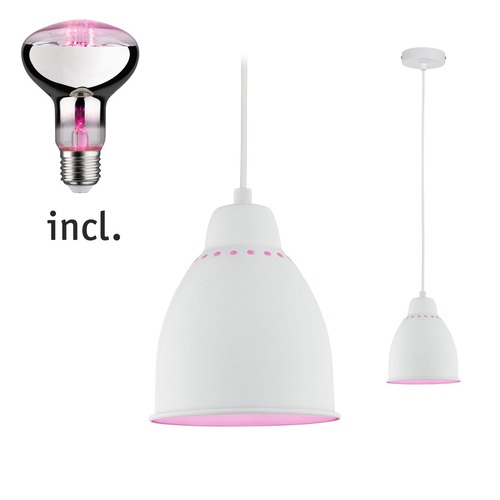 Subtilní - P 5117 Neordic set závěsné svítidlo Hilla + LED reflektor E27 bílá stmívatelné kov / 230V 6,5W 1300K - PAULMANN - foto 1