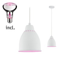 Subtilní - P 5117 Neordic set závěsné svítidlo Hilla + LED reflektor E27 bílá stmívatelné kov / 230V 6,5W 1300K - PAULMANN
