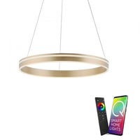 Kruhová - PN 8411-60 Závěsné svítidlo Q-VITO matná mosaz 38W dálk.ovládání - PAUL NEUHAUS