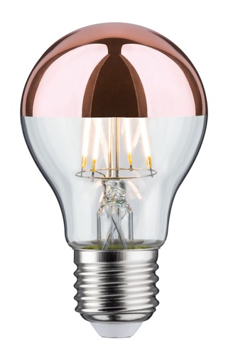 E27 - P 28671 LED žárovka 6,5 W E27 zrcadlový svrchlík měď teplá bílá - PAULMANN - foto 1