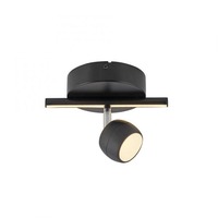 Bodová - LD 11400-18 LED stropní svítidlo černé JARIK jednoramenné, řízení vypínačem, nastavitelné, 3000K - JUST LIGHT