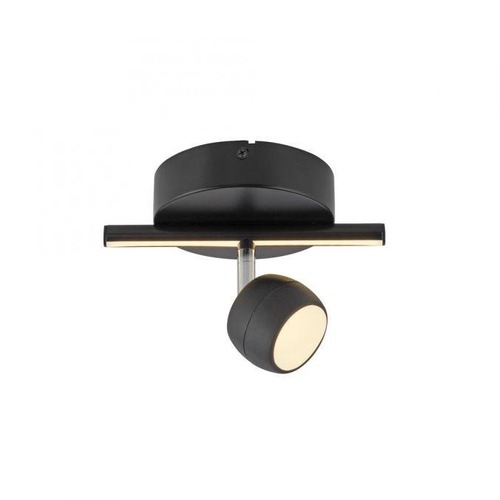 Bodová - LD 11400-18 LED stropní svítidlo černé JARIK jednoramenné, řízení vypínačem, nastavitelné, 3000K - JUST LIGHT - foto 1