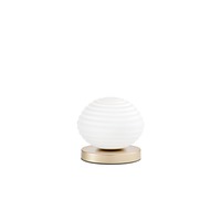 Stolní lampy dekorační - FAN I-RIPPLE-L18-ORO Stolní lampa Lumetto Ripple zlatá, patice E27, 18 x 18 x 16,5 cm - FANEUROPE