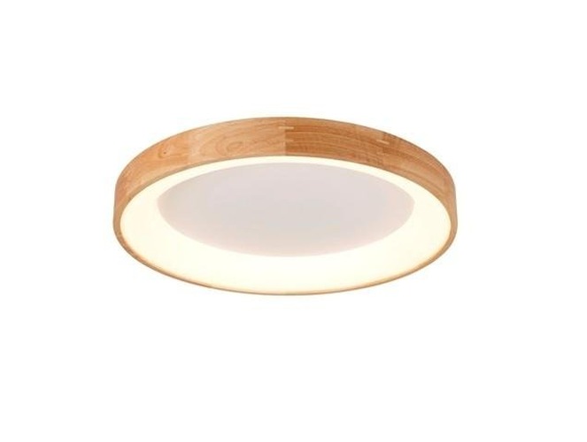 Kruhová - AZZ AZ2698 LED Stropní přisazené svítidlo Azzardo Silvam 65 Top AZ2698 50W 3250lm 3000K IP20 65cm přírodní dřevo/bílá - AZZARDO - foto 1