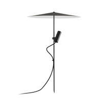 Zápichy - FARO 75708-233P CLAP 630 lampa se zápichem, černá 6W 3000K 38st. se stínítkem 24V - FARO