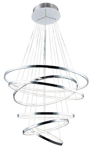 Kruhová - AZZ AZ2990 LED Závěsné svítidlo Azzardo Wheel 6 Long Dimm chrome AZ2990 140W 8400lm 3000K IP20 85cm stmívatelné chromové - AZZARDO - foto 1
