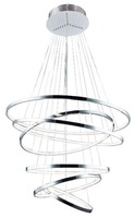 Kruhová - AZZ AZ2990 LED Závěsné svítidlo Azzardo Wheel 6 Long Dimm chrome AZ2990 140W 8400lm 3000K IP20 85cm stmívatelné chromové - AZZARDO