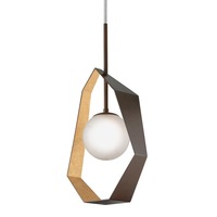 Koule - HVLG F5524-CE Závěsné svítidlo ORIGAMI kov/sklo bronz/zlatá/matná E27 1x40W - HUDSON VALLEY (Troy)